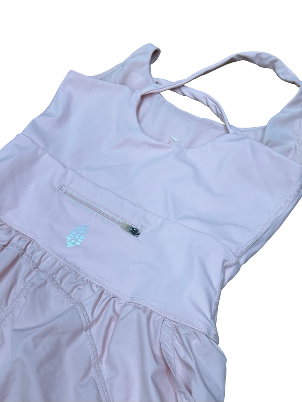 ๐ธ Free People Movement Righteous Runsie Rose Water Activewear Romper Size M - Picture 12 of 12